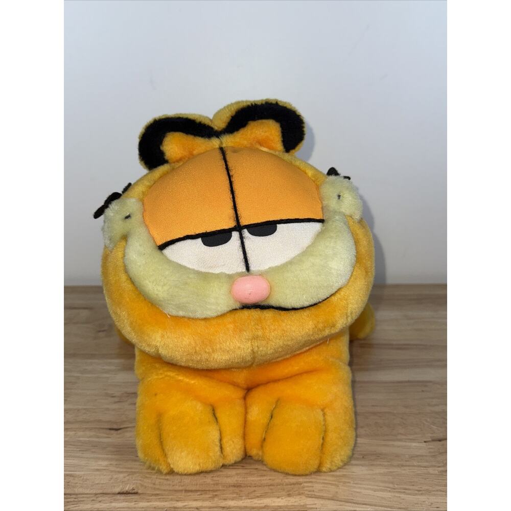Vintage Play by Play 11" Garfield Plush Beanie Buddie Orange No Tags